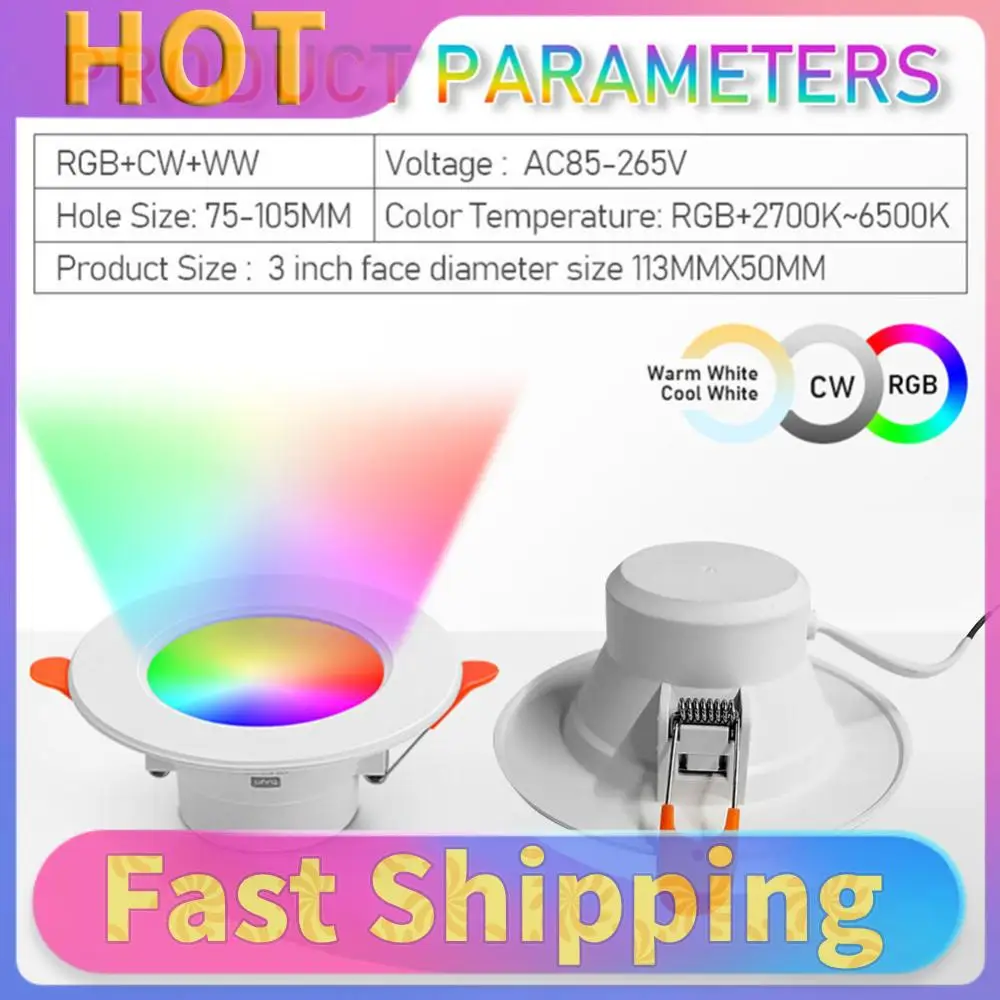 10W Smart LED Downlight Bluetooth-Compatible RGB Smart Spotlight 2700K-6500K Round Panel Light for Living Room Bedroom Decor
10W Smart LED Downlight Bluetooth-Compatible RGB Smart Spotlight 2700K-6500K Round Panel Light for Living Room Bedroom Decor