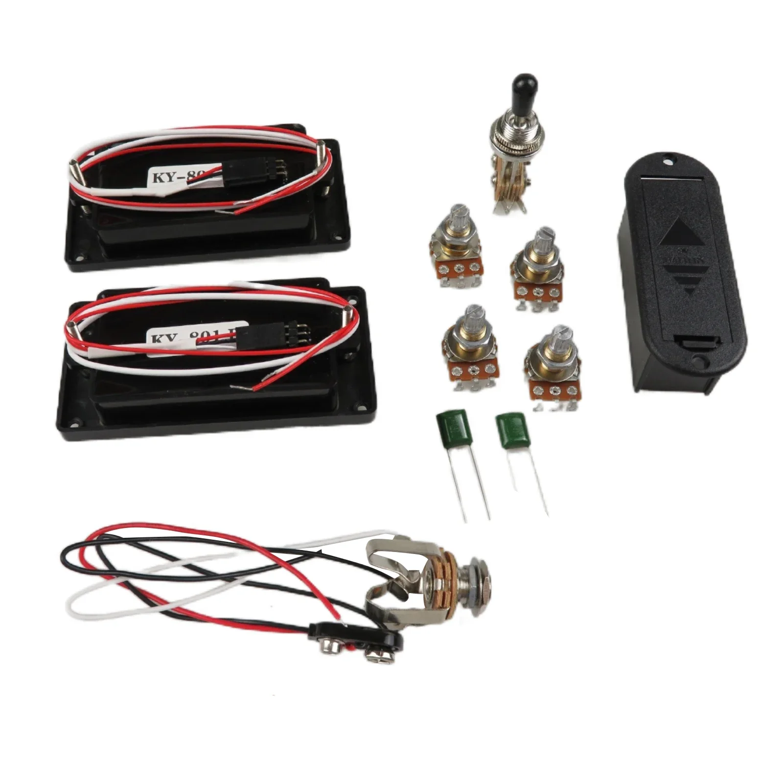 Kerrey Active Pickups Guitar Pickup Humbucker Pickup Alnico V Neck And Bridge / With Potentiometer Accessory Set
Kerrey Active Pickups Guitar Pickup Humbucker Pickup Alnico V Neck And Bridge / With Potentiometer Accessory Set