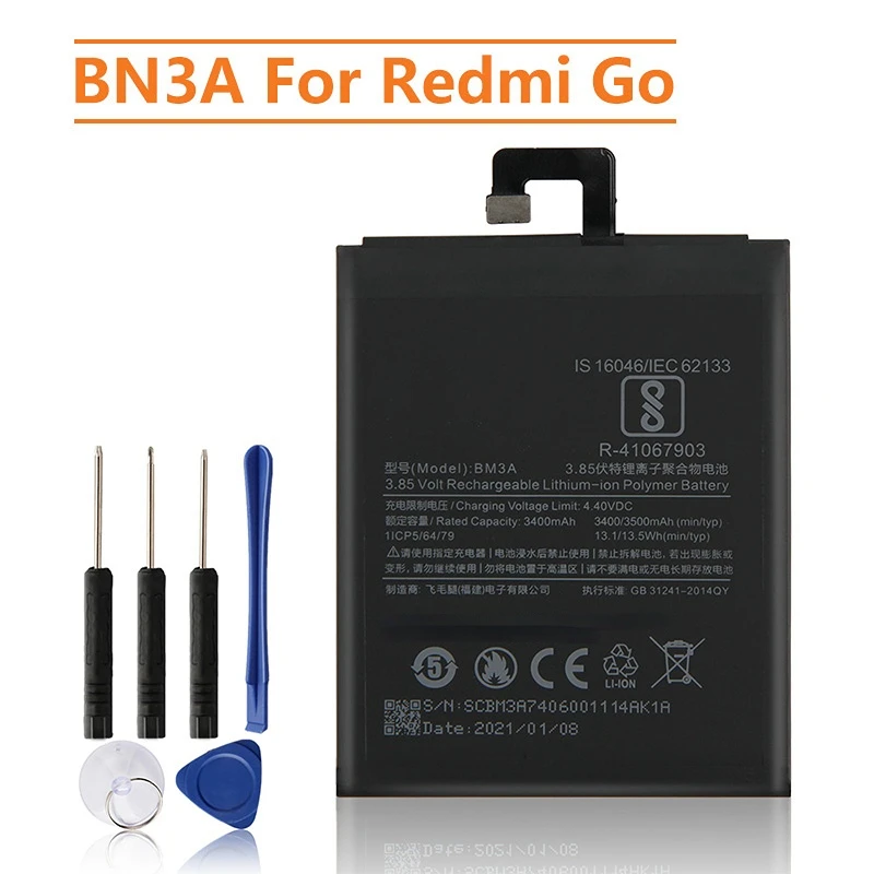 Replacement Battery BN3A For Xiaomi Redmi Go Rechargeable Phone Battery 3000mAh
Replacement Battery BN3A For Xiaomi Redmi Go Rechargeable Phone Battery 3000mAh