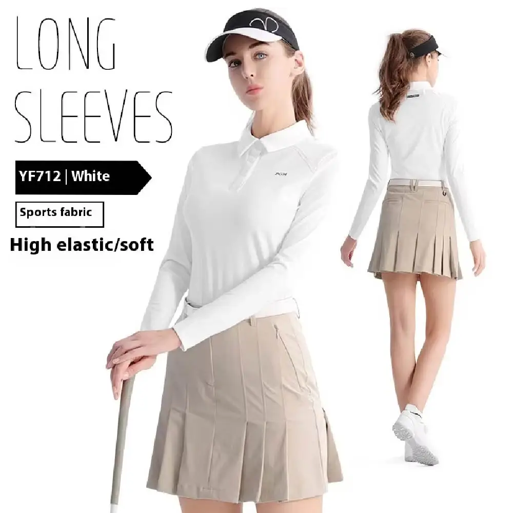 PGM Golf Женская летняя футболка с длинным рукавом Рубашка ПОЛО Высокоэластичный верхний вид Тонкая, дышащая и удобная спортивная одежда
PGM Golf Женская летняя футболка с длинным рукавом Рубашка ПОЛО Высокоэластичный верхний вид Тонкая, дышащая и удобная спортивная одежда