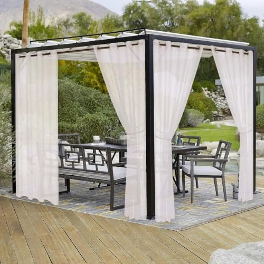 Burlap Look Outdoor Curtains for Patio - 2 Panels Waterproof Sheer Curtains for Pergola, Porch, Cabana and Gazebo Grommet Indoo
Burlap Look Outdoor Curtains for Patio - 2 Panels Waterproof Sheer Curtains for Pergola, Porch, Cabana and Gazebo Grommet Indoo