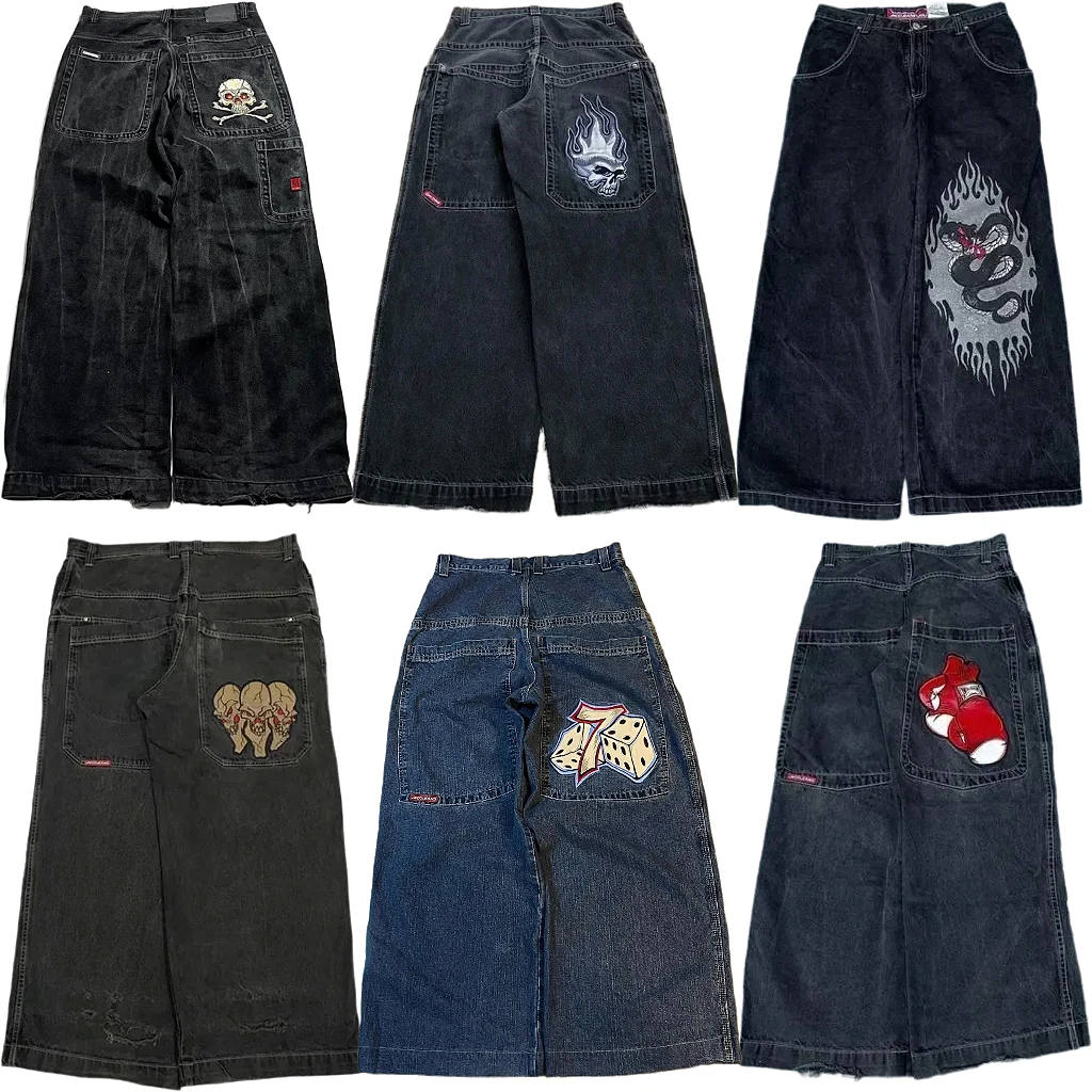 JNCO Jeans New Y2K Women baggy Jeans High Quality Embroidered Streetwear Hip Hop High Waisted Jeans Vintage Mens Wide Leg Pants
JNCO Jeans New Y2K Women baggy Jeans High Quality Embroidered Streetwear Hip Hop High Waisted Jeans Vintage Mens Wide Leg Pants