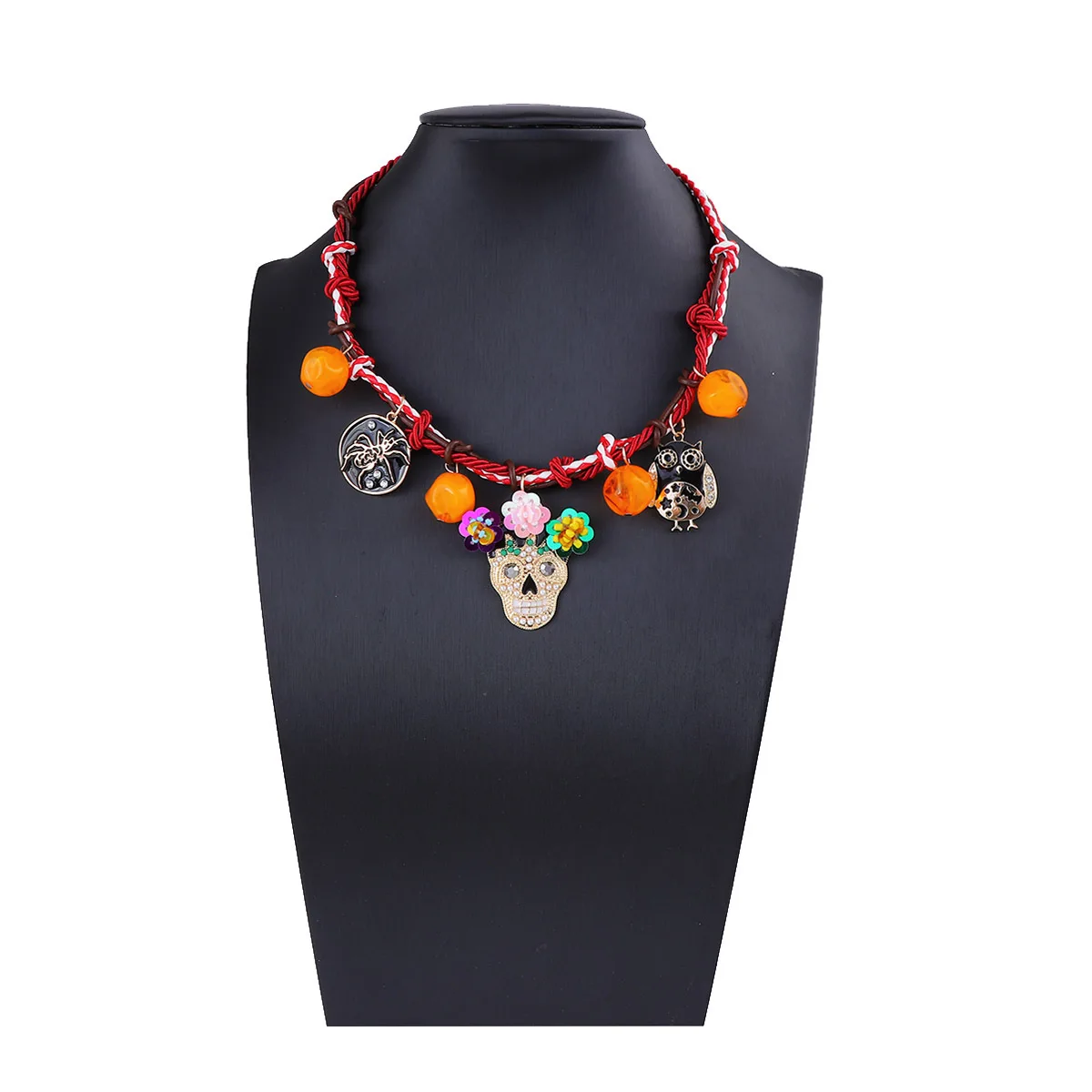 ZAA New Design Halloween Jewelry Personalized Metal Owl Spider Pendant Handmade Woven Choker Necklaces Accessories Gifts
ZAA New Design Halloween Jewelry Personalized Metal Owl Spider Pendant Handmade Woven Choker Necklaces Accessories Gifts