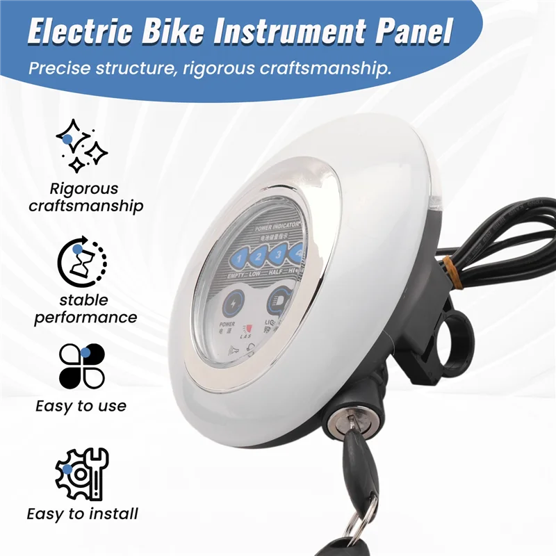 3 In1 LED Headlight Electric Bike Scooter Frontlight Light Horn Lock Instrument Panel Horn Instrument Headlight
3 In1 LED Headlight Electric Bike Scooter Frontlight Light Horn Lock Instrument Panel Horn Instrument Headlight