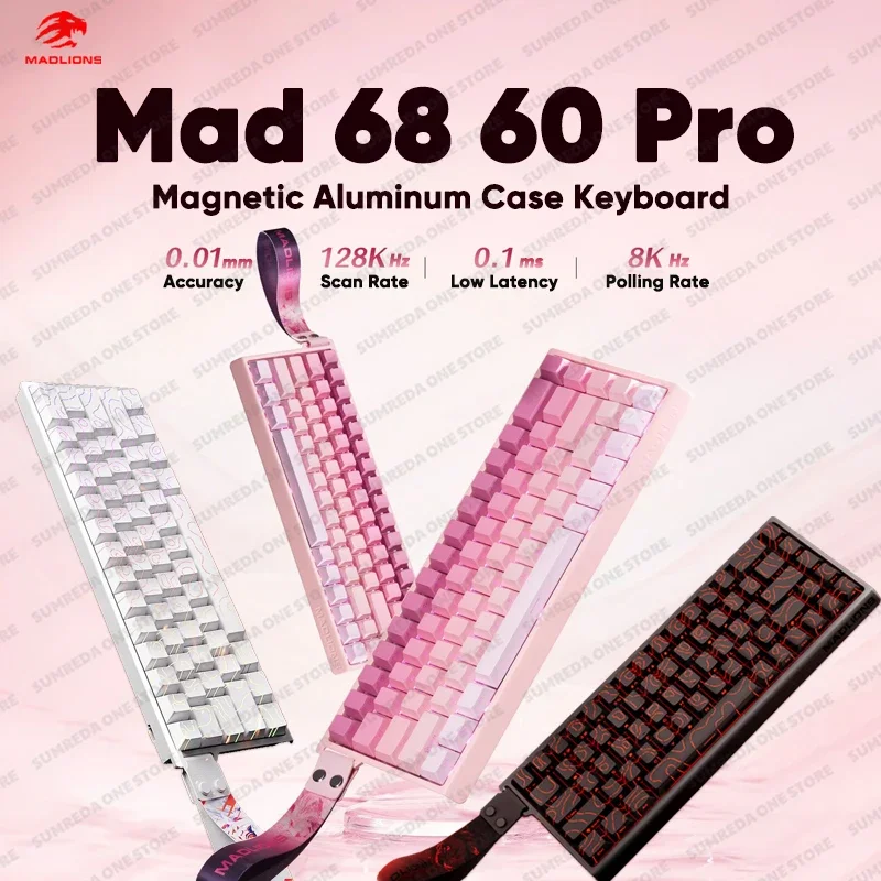 Madlions Mad68 Pro Mad 60he Mad60 Pro Алюминиевая магнитная механическая клавиатура RT 0,01 мм 8K Скорость отката 128K Клавиатура со сканированием
Madlions Mad68 Pro Mad 60he Mad60 Pro Алюминиевая магнитная механическая клавиатура RT 0,01 мм 8K Скорость отката 128K Клавиатура со сканированием