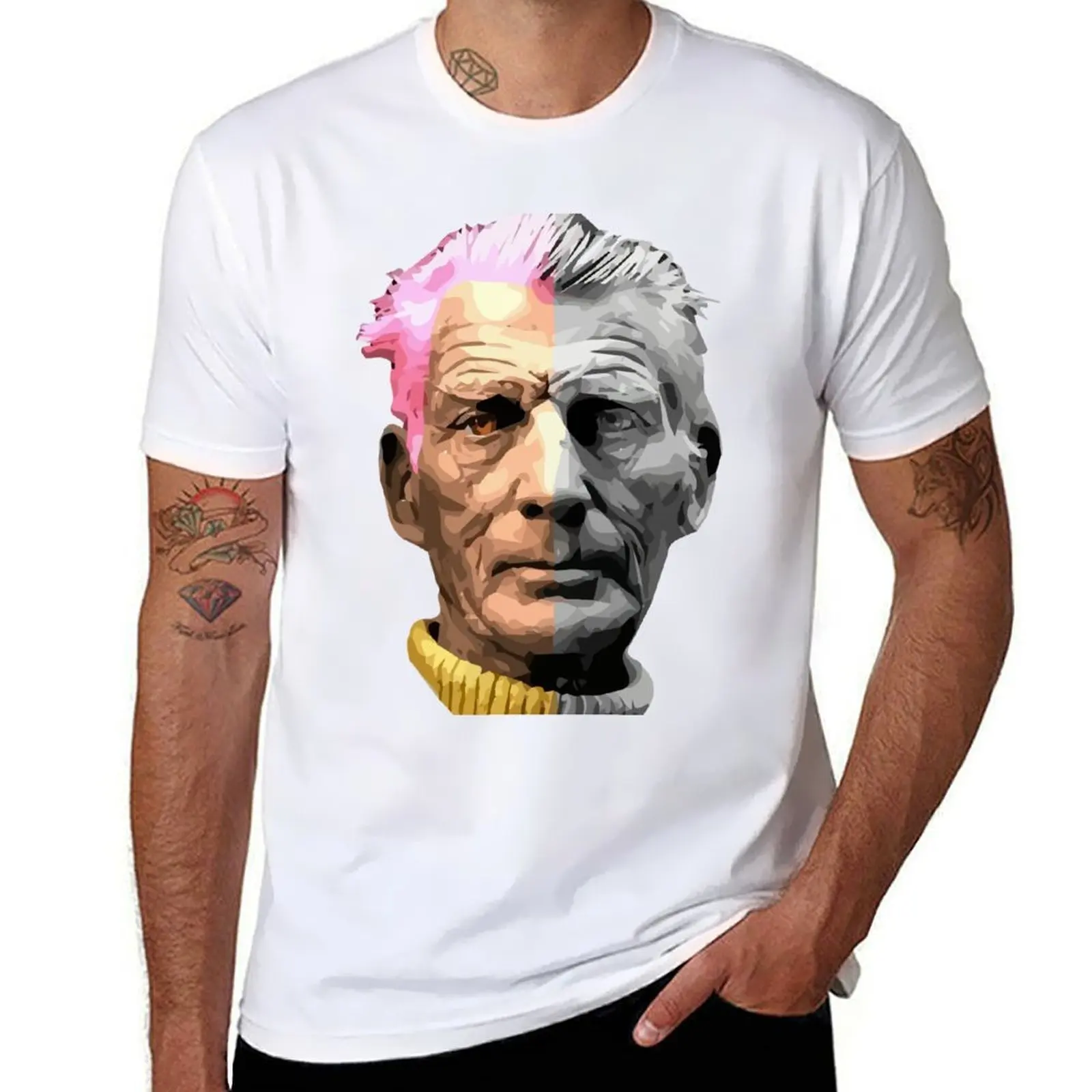 Samuel Beckett Iconic Photo punked T-Shirt cotton tshirt 100% t shirts for man graphic vintage T-Shirt 
Samuel Beckett Iconic Photo punked T-Shirt cotton tshirt 100% t shirts for man graphic vintage T-Shirt
