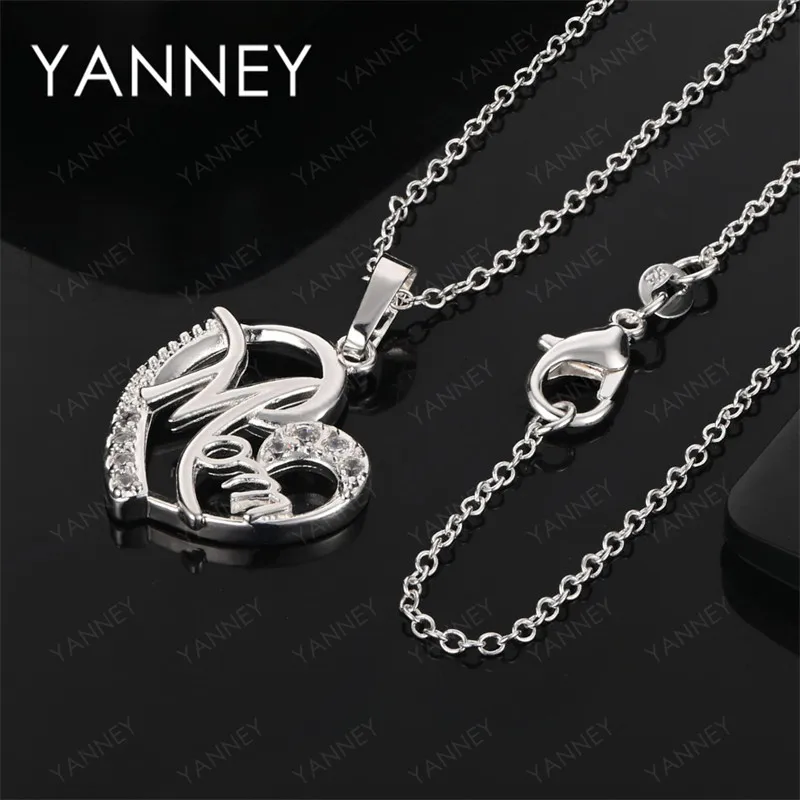 925 Sterling Silver 16-30 Inch Fashionable Exquisite Heart Shaped Letter Necklace Women Party Gift Elegant Luxury Wedding
925 Sterling Silver 16-30 Inch Fashionable Exquisite Heart Shaped Letter Necklace Women Party Gift Elegant Luxury Wedding