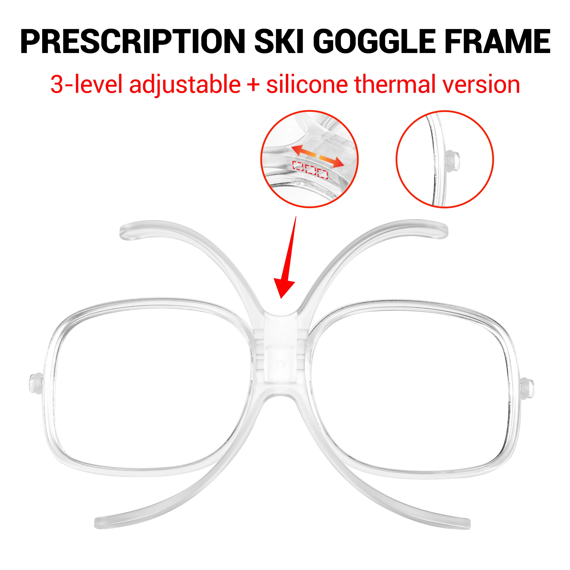 Kapvoe Adjustable Snow Goggles Insert Clip-On Prescription Clip for Kapvoe Ski Goggle Myopia Frame Bike Prescription Frame
Kapvoe Adjustable Snow Goggles Insert Clip-On Prescription Clip for Kapvoe Ski Goggle Myopia Frame Bike Prescription Frame