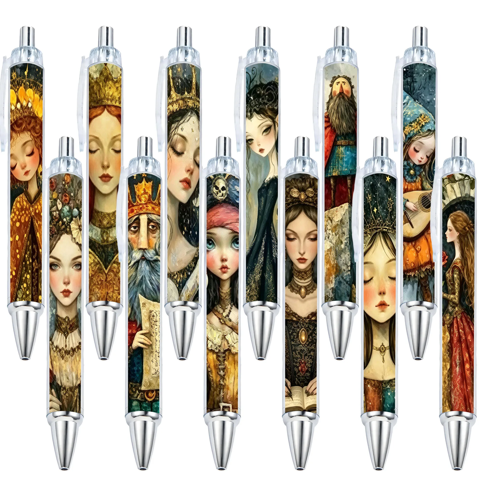 12pcs European Classical Retro Girl King Theme Press Neutral Pen School Season Student Writing Pen Gift Pen
12pcs European Classical Retro Girl King Theme Press Neutral Pen School Season Student Writing Pen Gift Pen