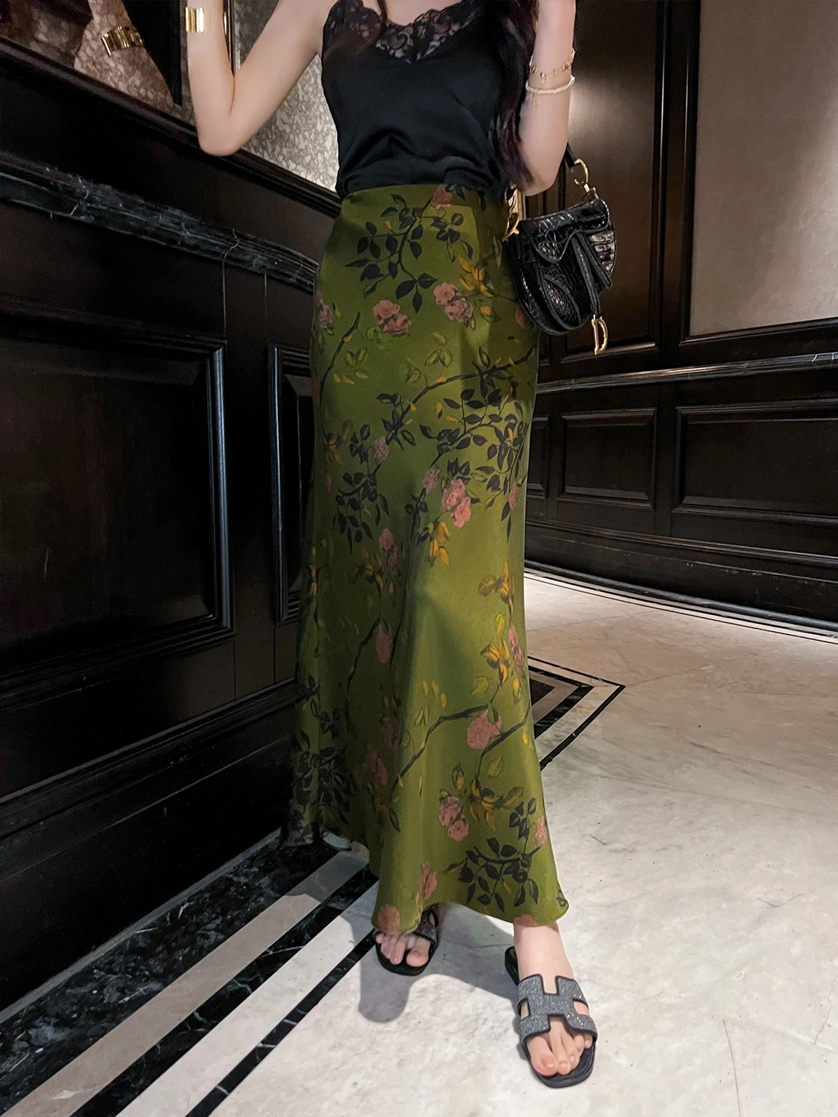 Silk Printed A-Line Skirt High Waist Bodycon Long Skirt Women's New Chinese Sle National Trend Summer 2024 Ele
Silk Printed A-Line Skirt High Waist Bodycon Long Skirt Women's New Chinese Sle National Trend Summer 2024 Ele