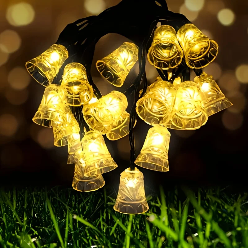 Solar String Lights Outdoor 5m 20 LEDS Solar Bell String Lights 8 Modes Waterproof Lamp Christmas Fairy Lights for Garden Patio
Solar String Lights Outdoor 5m 20 LEDS Solar Bell String Lights 8 Modes Waterproof Lamp Christmas Fairy Lights for Garden Patio