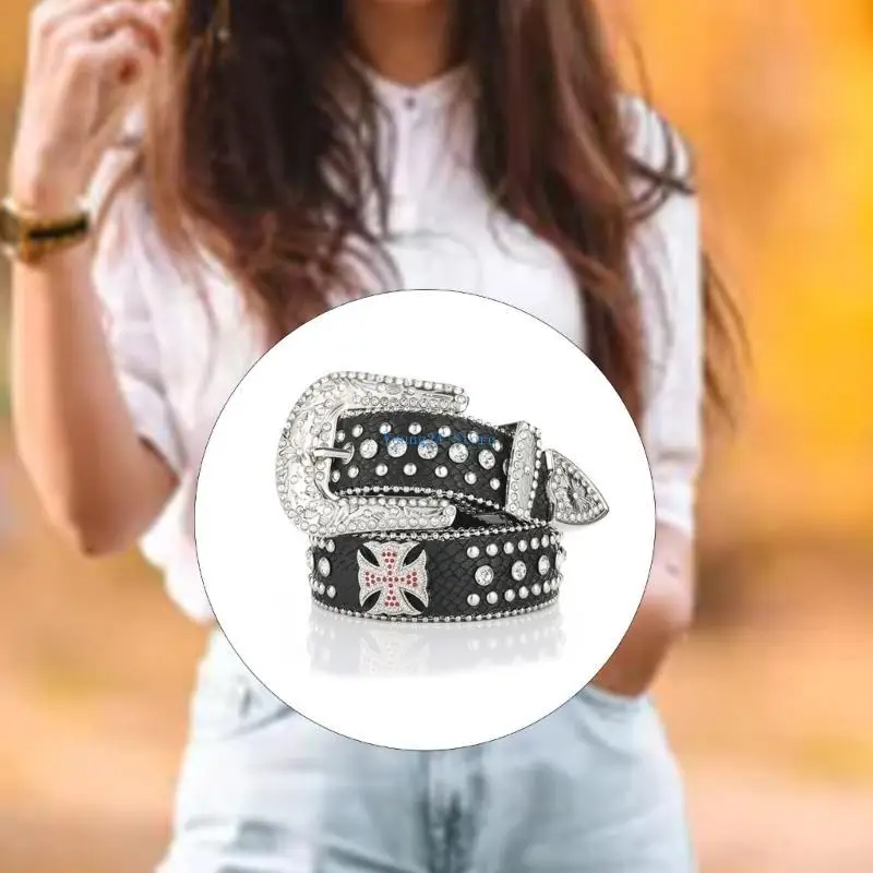 P8DB Rock Buckle Belts Woman Decor Waist Belts Western Cowgirl Y2K Girls Belt for Jeans Men
P8DB Rock Buckle Belts Woman Decor Waist Belts Western Cowgirl Y2K Girls Belt for Jeans Men