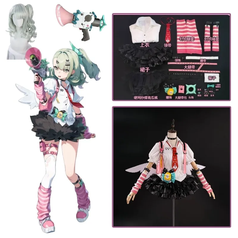 Virtual Idol Chika Remi Delusional Angel Cosplay Costume Zenless Zone Zero Sunna Uniform Wig Prop Halloween Party Role Play Suit
Virtual Idol Chika Remi Delusional Angel Cosplay Costume Zenless Zone Zero Sunna Uniform Wig Prop Halloween Party Role Play Suit