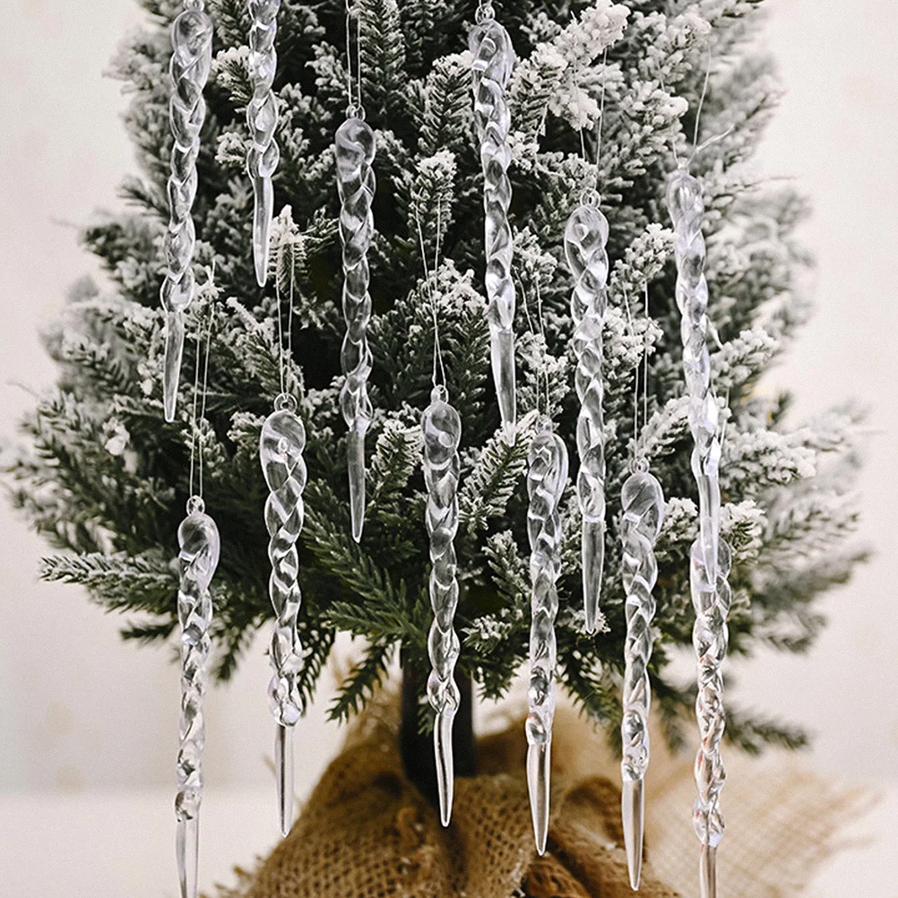 36Pcs Sparkly Icicle Pendants for Christmas Tree Premium Acrylic Hanging Decorations Winter Holiday Party Outdoor Indoor Xmas
36Pcs Sparkly Icicle Pendants for Christmas Tree Premium Acrylic Hanging Decorations Winter Holiday Party Outdoor Indoor Xmas
