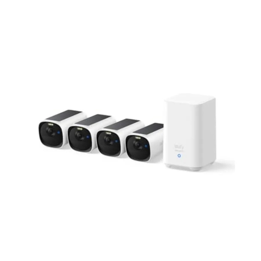 Комплект из 4 беспроводных уличных камер eufy Security eufyCam E40 с разрешением 2K и встроенной солнечной панелью HomeBase 2
Комплект из 4 беспроводных уличных камер eufy Security eufyCam E40 с разрешением 2K и встроенной солнечной панелью HomeBase 2