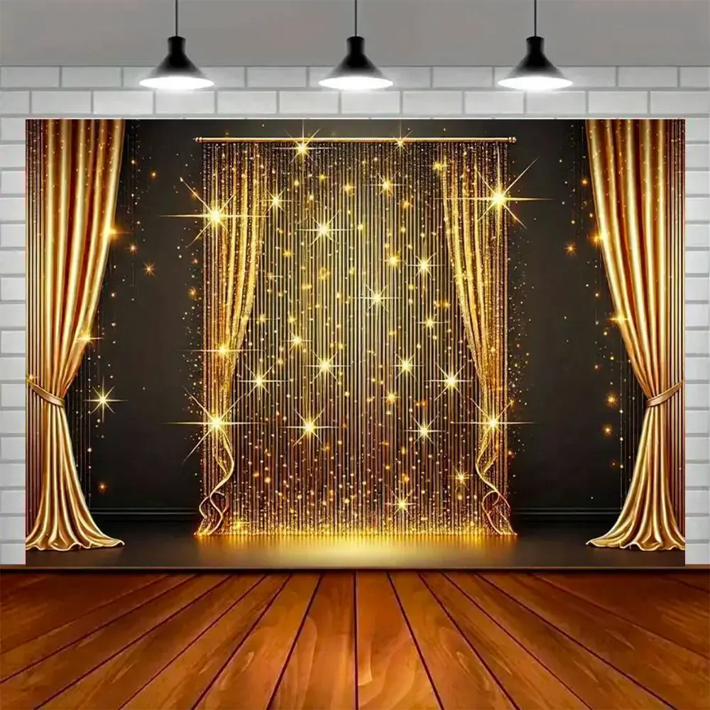 Party Ball Background Golden Glittering Stage Horseracing Sparkling Star Photography Children Birthday Background Decoration
Party Ball Background Golden Glittering Stage Horseracing Sparkling Star Photography Children Birthday Background Decoration