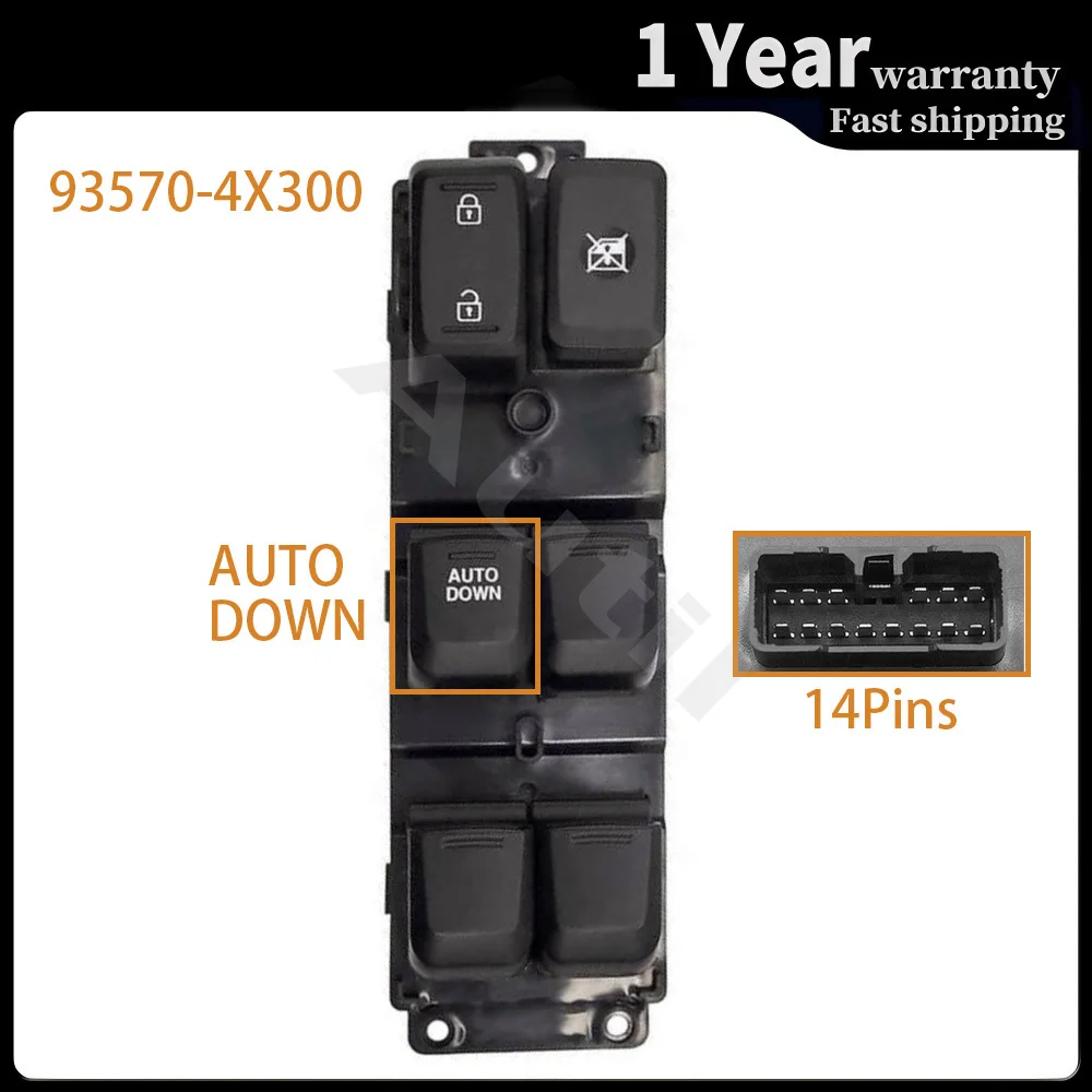 Front Left Driver Side Electric Power Window Switch Control Button for KIA K2 2011 2012 2013-2017 Car Accessories 93570-4X300
Front Left Driver Side Electric Power Window Switch Control Button for KIA K2 2011 2012 2013-2017 Car Accessories 93570-4X300