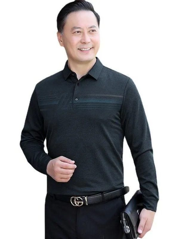 Middle-aged And Elderly Men's Long Sleeve Bottoming Shirt Loose Fit Comfortable Chinese Man's T-shirt Not Easy to Fade
Middle-aged And Elderly Men's Long Sleeve Bottoming Shirt Loose Fit Comfortable Chinese Man's T-shirt Not Easy to Fade