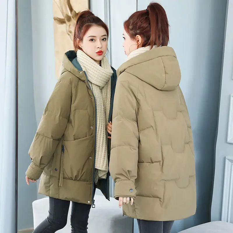 Down Padded Jacket Women's Mid-length Winter 2022 New Loose Thickened Padded Jacket Casual Hooded Padded Jacket
Down Padded Jacket Women's Mid-length Winter 2022 New Loose Thickened Padded Jacket Casual Hooded Padded Jacket