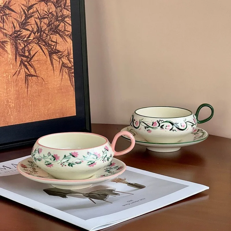 Ephemera Flower Hand Painted Ceramic Water Cup High Appearance Home Office Coffee Breakfast Afternoon Tea Mug Gift Porcelain
Ephemera Flower Hand Painted Ceramic Water Cup High Appearance Home Office Coffee Breakfast Afternoon Tea Mug Gift Porcelain
