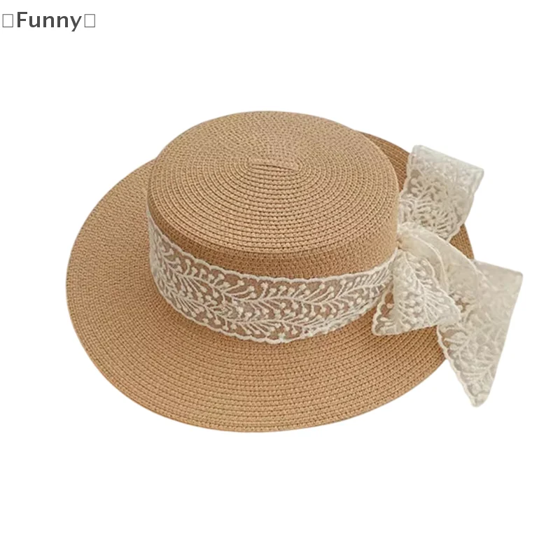 〔Funny〕Women's Summer Beach Straw Hat, Lace Bow, Wide Brim Sun Protection, Travel Fashion Vacation Cap
〔Funny〕Women's Summer Beach Straw Hat, Lace Bow, Wide Brim Sun Protection, Travel Fashion Vacation Cap