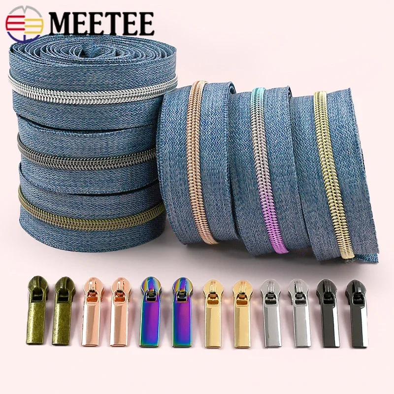 2-10Meters 5# Nylon Zipper Tapes with Sliders Bag Pocket Coil Zippers By The Meter Zips Head Repair Kit DIY Sewing Accessories
2-10Meters 5# Nylon Zipper Tapes with Sliders Bag Pocket Coil Zippers By The Meter Zips Head Repair Kit DIY Sewing Accessories