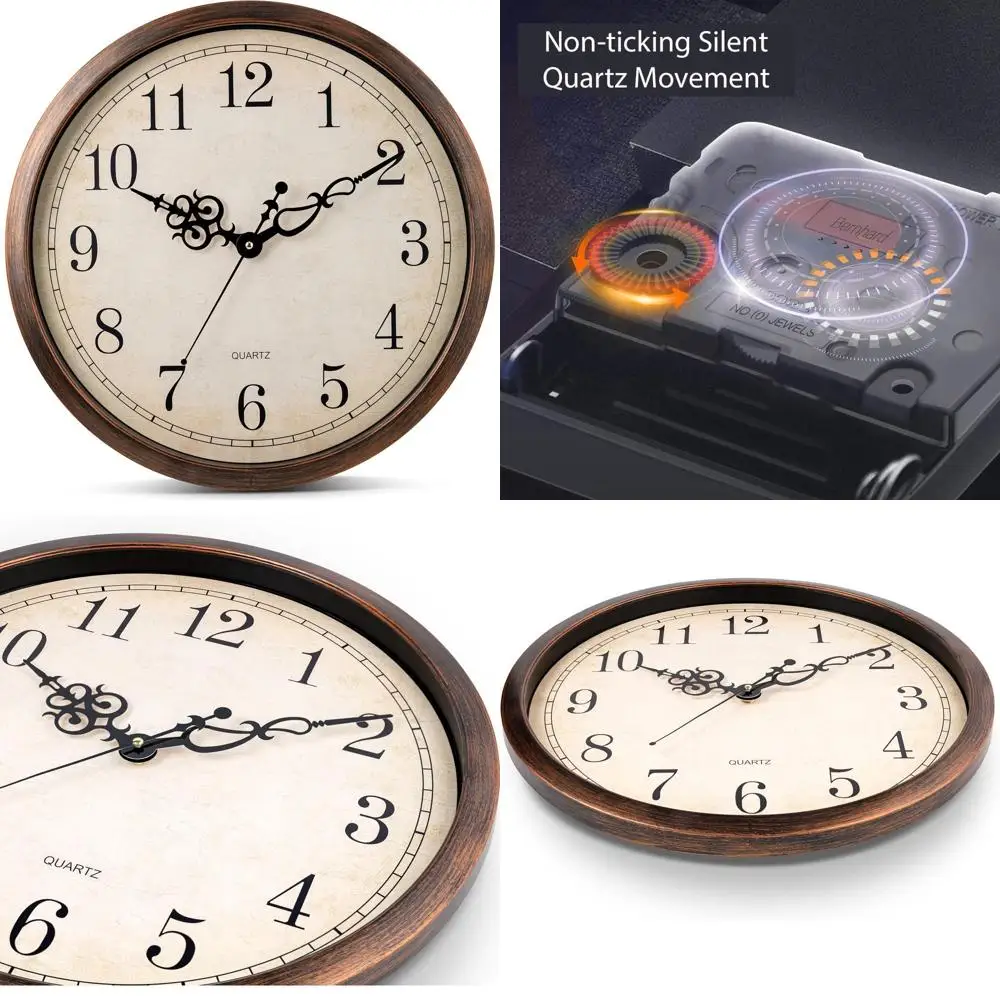 18 Inch Vintage Brown Silent Wall Clock, Large Quartz Battery-Powered, Easy Read, Home/Office Decor
18 Inch Vintage Brown Silent Wall Clock, Large Quartz Battery-Powered, Easy Read, Home/Office Decor