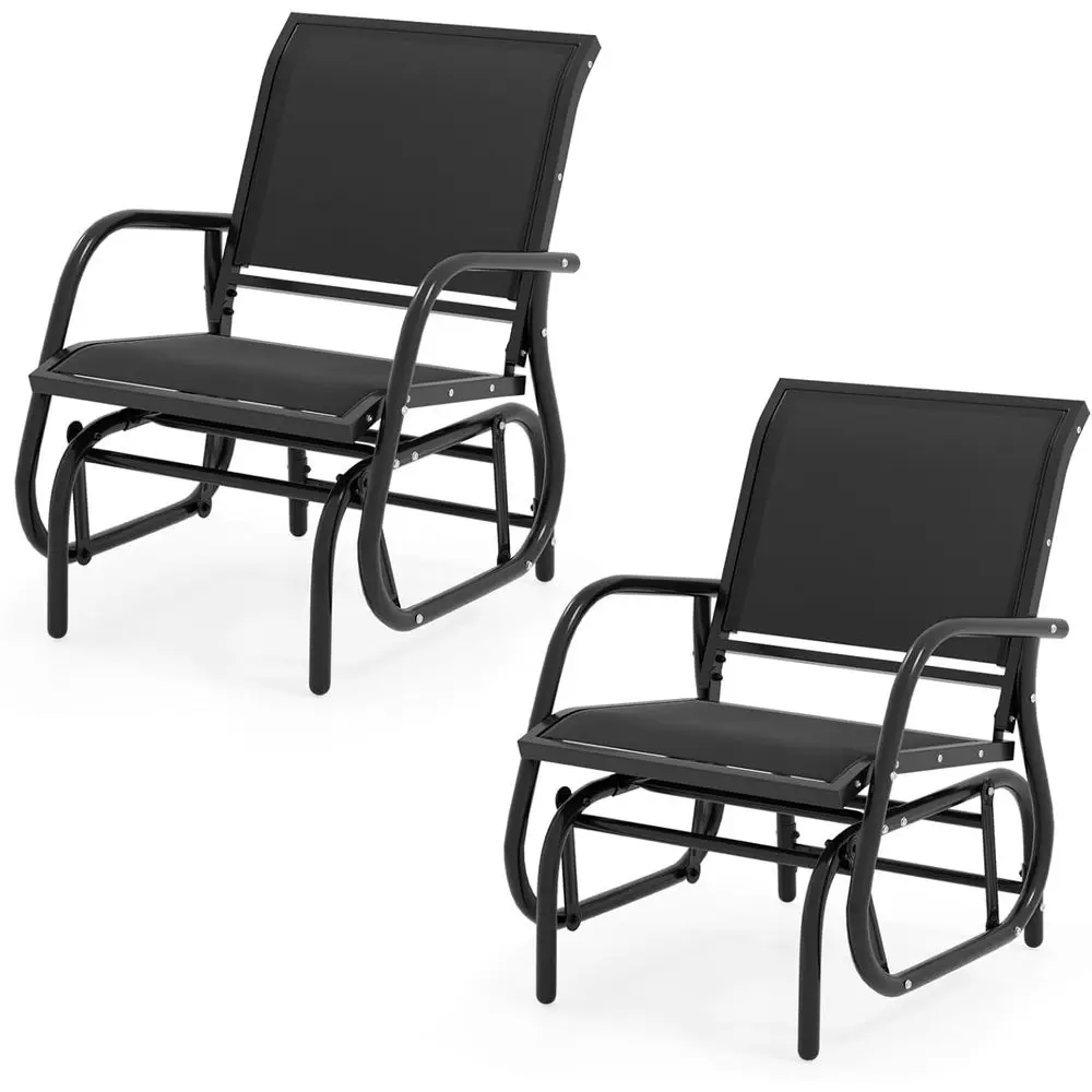 Ergonomic Fabric Swing Glider Chair with Iron Frame, 4 Non-Slip Pads, Ideal for Outdoor Patio, Garden, Backyard, Living Room (2,
Ergonomic Fabric Swing Glider Chair with Iron Frame, 4 Non-Slip Pads, Ideal for Outdoor Patio, Garden, Backyard, Living Room (2,