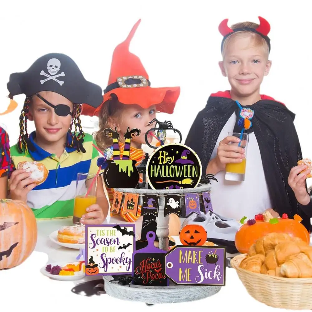 Vintage Halloween Tiered Display Spooky Halloween Tiered Tray Decor Set Festive Wooden Signs for Farmhouse for Halloween
Vintage Halloween Tiered Display Spooky Halloween Tiered Tray Decor Set Festive Wooden Signs for Farmhouse for Halloween