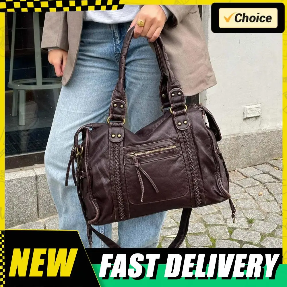 Soft Retro Crossbody Bag PU Leather Tote Bag Handbags Large Capacity Single Shoulder Bag for Women Work Travel Daily Shopping
Soft Retro Crossbody Bag PU Leather Tote Bag Handbags Large Capacity Single Shoulder Bag for Women Work Travel Daily Shopping