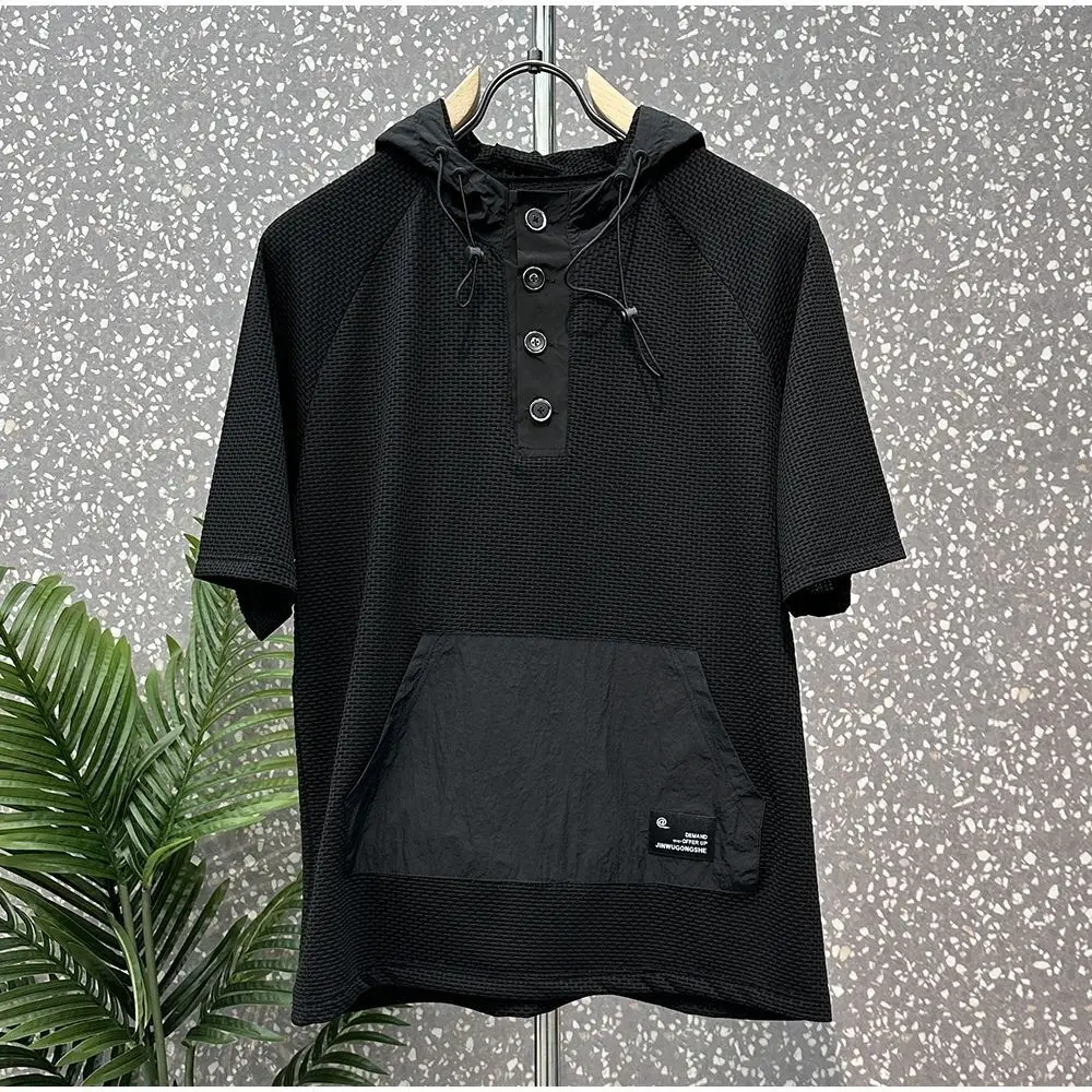Summer New Men's High end Luxury Short Sleeve Sweater Fashion Trend Casual Versatile Slim Fit Hooded Half Sleeve T-shirt
Summer New Men's High end Luxury Short Sleeve Sweater Fashion Trend Casual Versatile Slim Fit Hooded Half Sleeve T-shirt