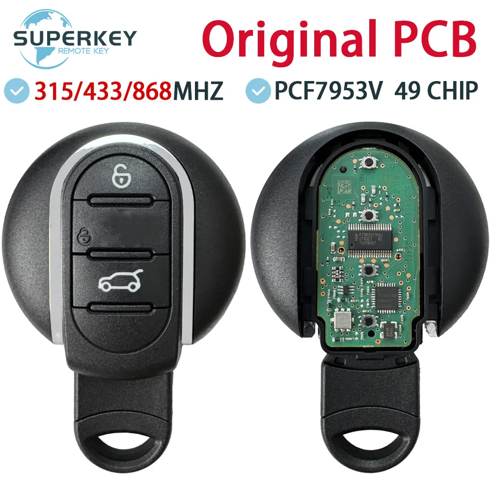 Original PCB For BMW MINI Cooper F-series F55 F56 315MHZ 433MHZ 868MHZ ID49 PCF7945 PCF7953 Keyless Smart Car Key NBGIDGNG1
Original PCB For BMW MINI Cooper F-series F55 F56 315MHZ 433MHZ 868MHZ ID49 PCF7945 PCF7953 Keyless Smart Car Key NBGIDGNG1