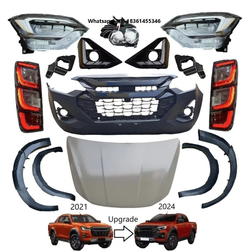 For Dmax 2020 Upgrade to Dmax 2024+ Modified Pickup Exterior Accessories Car Bumper Retrofit Body Kit
For Dmax 2020 Upgrade to Dmax 2024+ Modified Pickup Exterior Accessories Car Bumper Retrofit Body Kit