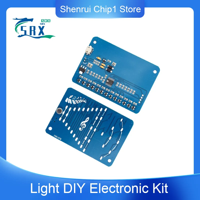 LED Light Control Music light DIY Electronic Kit Voice Controlled LED Melody Light Audio Volume Indicator
LED Light Control Music light DIY Electronic Kit Voice Controlled LED Melody Light Audio Volume Indicator