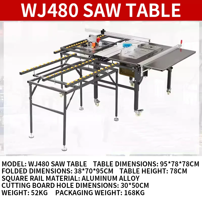 WJ480 Woodworking Workbench | New Precision Sliding Table Saw | Multi-Functional Folding Saw Table | Dust-Free Cutti(Customized)
WJ480 Woodworking Workbench | New Precision Sliding Table Saw | Multi-Functional Folding Saw Table | Dust-Free Cutti(Customized)