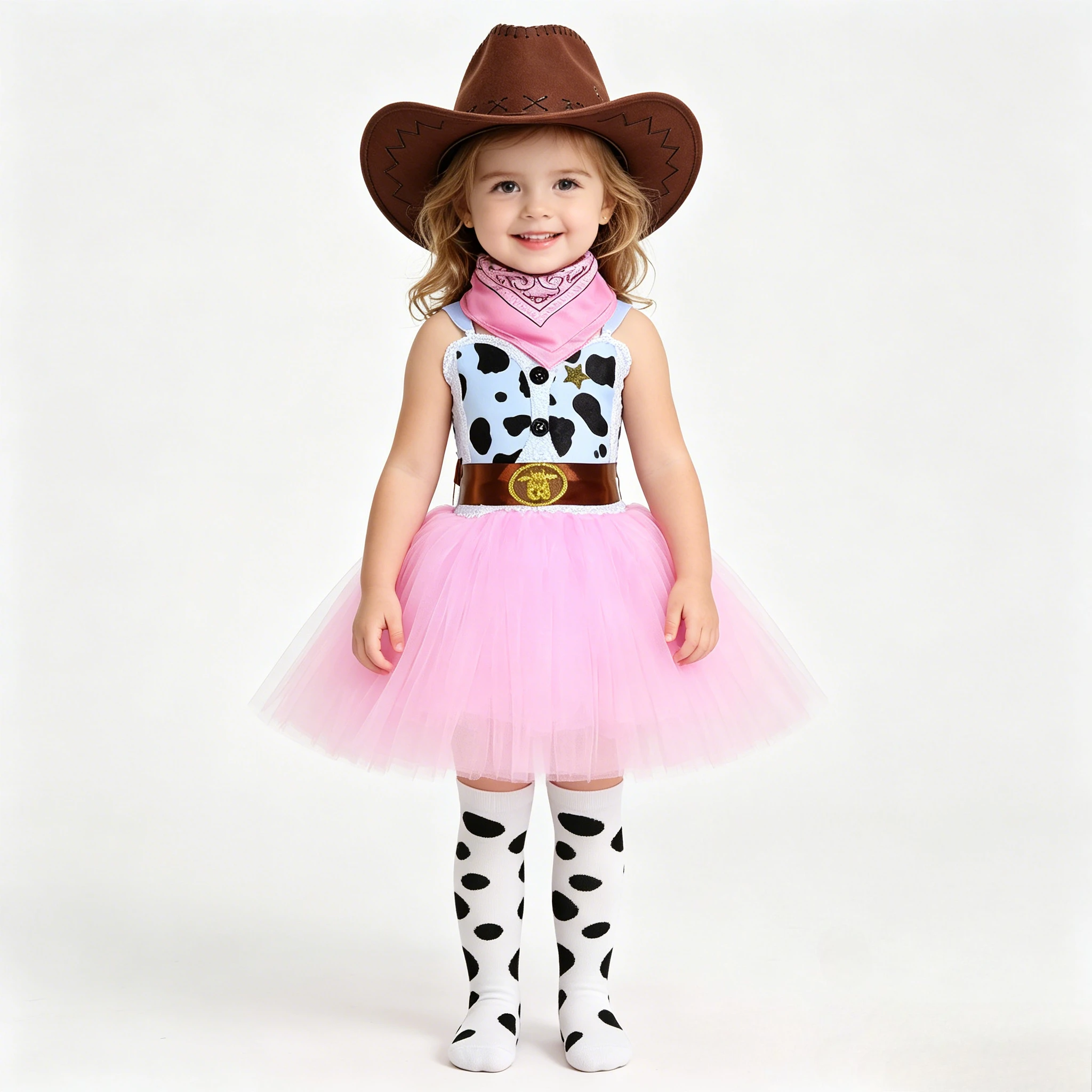 Cow Princess Dress Up Pink Western Cowboy Tutu Dress Cowgirl Costume Outfit for Hat + Scarf Halloween Carnival Party
Cow Princess Dress Up Pink Western Cowboy Tutu Dress Cowgirl Costume Outfit for Hat + Scarf Halloween Carnival Party