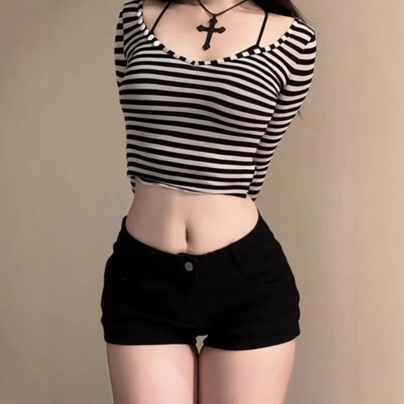 Low-Waist Black Denim Shorts Summer Spicy Girl Ultra-Short Elastic Inner-Wear Slimming Hot Pants Trendy Straight-Cut Jeans
Low-Waist Black Denim Shorts Summer Spicy Girl Ultra-Short Elastic Inner-Wear Slimming Hot Pants Trendy Straight-Cut Jeans