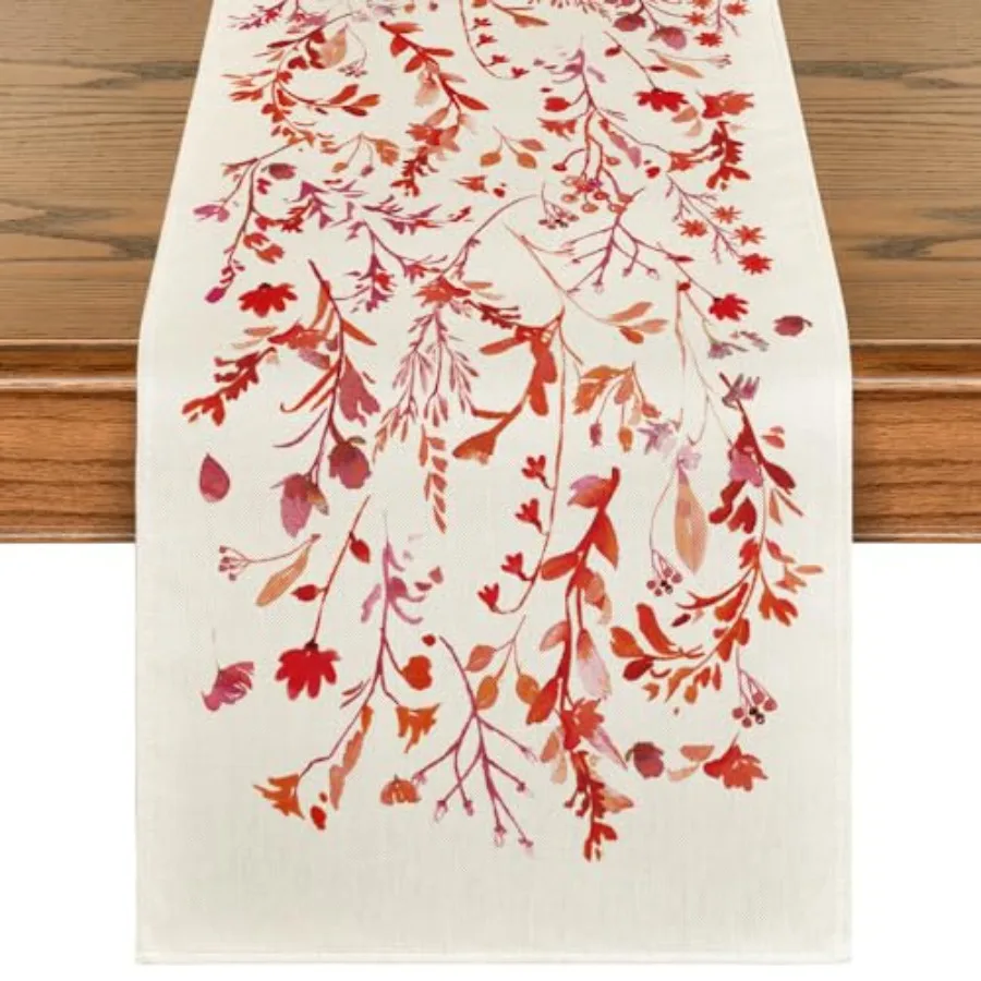 Floral Leaves Valentine's Table Runner, Wild Flowers Seasonal Kitchen Dining Table Decoration for Home Party Decor 13x72 Inch
Floral Leaves Valentine's Table Runner, Wild Flowers Seasonal Kitchen Dining Table Decoration for Home Party Decor 13x72 Inch