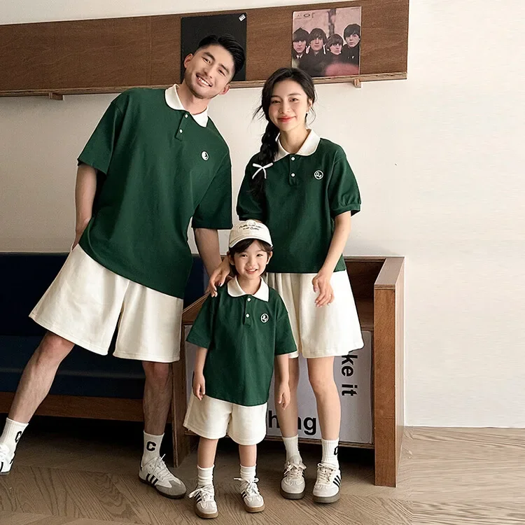 Family Matching 2 Pieces Outfits Korean Mother and Daughter Girl Tops Skirts Two Piece Set Father and Son Polo Shirt Shorts Suit
Family Matching 2 Pieces Outfits Korean Mother and Daughter Girl Tops Skirts Two Piece Set Father and Son Polo Shirt Shorts Suit