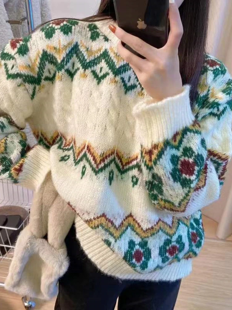 Christmas Sweater Women 2022 Autumn Winter New O Neck Long Sleeve Printing Loose Casual Pullovers Female Fashion Trend
Christmas Sweater Women 2022 Autumn Winter New O Neck Long Sleeve Printing Loose Casual Pullovers Female Fashion Trend