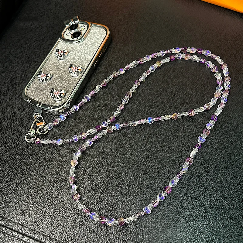 Crossbody Can Carry Ice Through Heart Crystal Phone Chain Pendant Exquisite Bead Strap Chain Side Back Long Hanging Chain
Crossbody Can Carry Ice Through Heart Crystal Phone Chain Pendant Exquisite Bead Strap Chain Side Back Long Hanging Chain