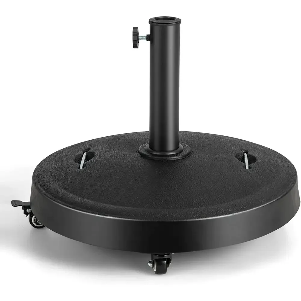 51 lbs Heavy-Duty Outdoor Umbrella Base with Wheels, 20.5 Round Stand for 1.5-1.9 Umbrella Poles
51 lbs Heavy-Duty Outdoor Umbrella Base with Wheels, 20.5 Round Stand for 1.5-1.9 Umbrella Poles