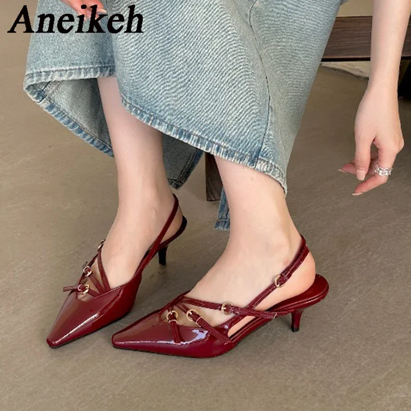 Aneikeh Женская обувь Туфли-лодочки с узкими ремешками и пряжкой на ремешке Сексуальные туфли-лодочки с острым носком на тонком каблуке Банкетное платье Женское Zapatos De Mujer
Aneikeh Женская обувь Туфли-лодочки с узкими ремешками и пряжкой на ремешке Сексуальные туфли-лодочки с острым носком на тонком каблуке Банкетное платье Женское Zapatos De Mujer