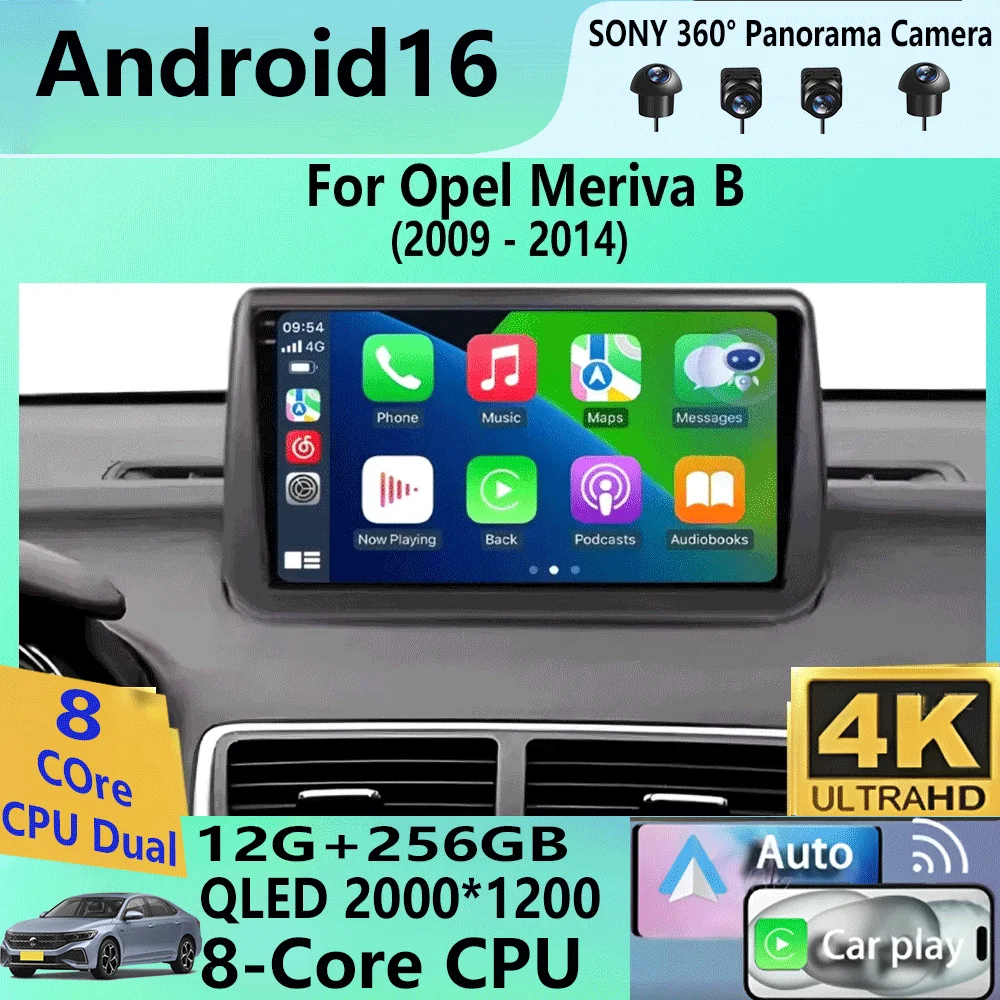 Для Opel Meriva B 2009-2014: 2K QLED Android 16 Автомагнитола, Мультимедийный Видеоплеер, GPS, CarPlay, Авто 4G, WIFI, Стерео Головное Устройство с DSP
Для Opel Meriva B 2009-2014: 2K QLED Android 16 Автомагнитола, Мультимедийный Видеоплеер, GPS, CarPlay, Авто 4G, WIFI, Стерео Головное Устройство с DSP