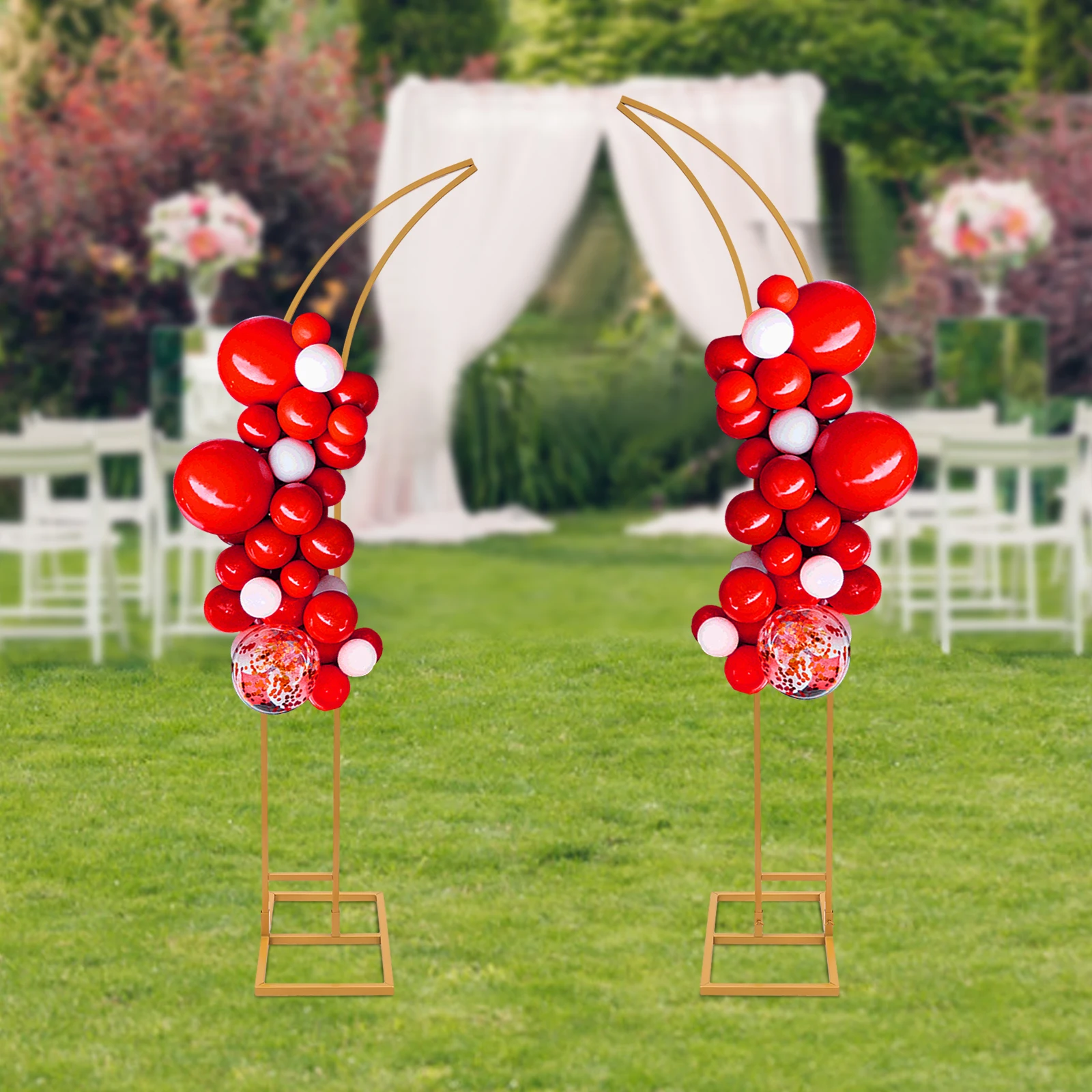 Изогнутая подставка для свадебной арки из 2 предметов, прочная поддержка фона для церемоний и вечеринок, для свадебного декора и фонов для фотографий
Изогнутая подставка для свадебной арки из 2 предметов, прочная поддержка фона для церемоний и вечеринок, для свадебного декора и фонов для фотографий