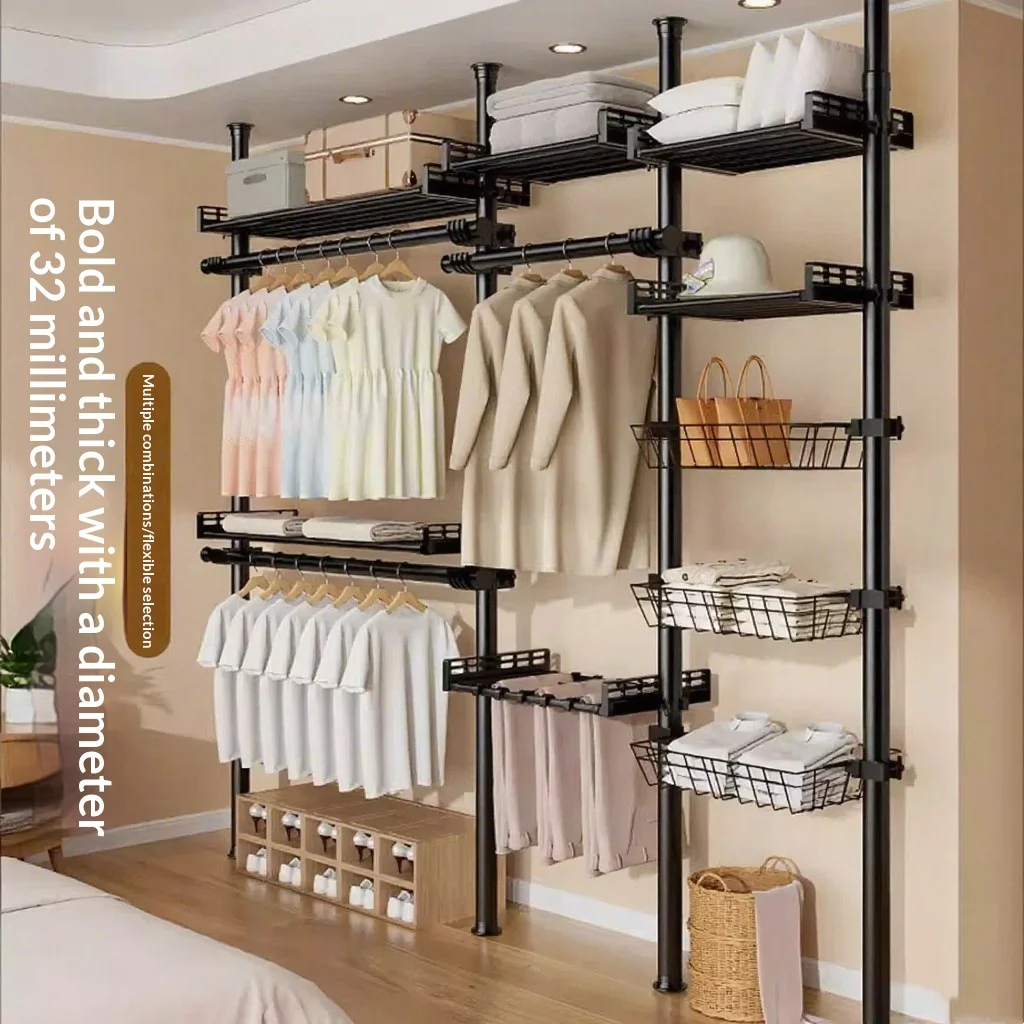 Indoor Floor-Standing Telescopic Vertical Clothes Drying Rack Bedroom Clothes Drying Rod Coat Rack Open Cloakroom Storage Rack
Indoor Floor-Standing Telescopic Vertical Clothes Drying Rack Bedroom Clothes Drying Rod Coat Rack Open Cloakroom Storage Rack