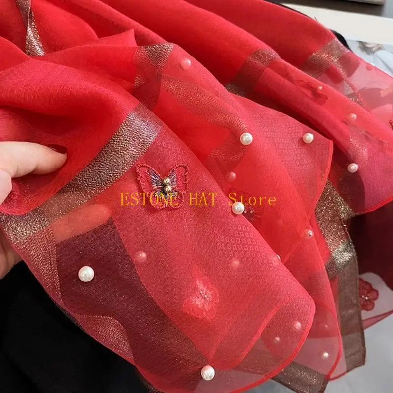 49MF легкий полиэстеровый шарф с вышивкой-бабочкой для женщин, хиджаб-палантин, шаль, мягкая прочная отделка из бисера, подарок
49MF легкий полиэстеровый шарф с вышивкой-бабочкой для женщин, хиджаб-палантин, шаль, мягкая прочная отделка из бисера, подарок