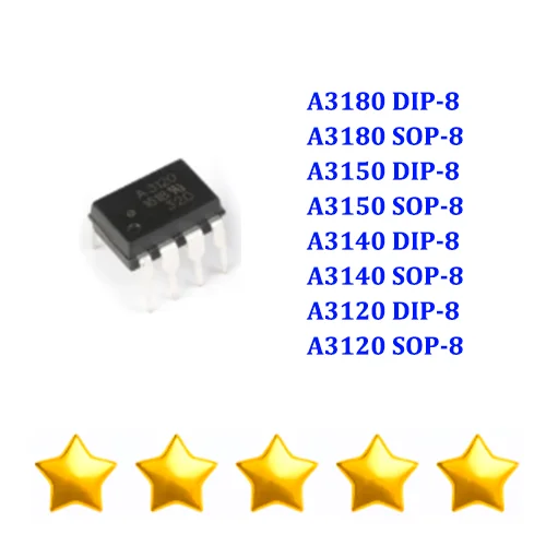10 шт./лот A3120 A3140 A3150 A3180 HCPL-3140 HCPL-3150 HCPL-3180 HCPL3120 HCPL-3120 A3120V SOP-8 DIP-8 фотоэлектрическая муфта
10 шт./лот A3120 A3140 A3150 A3180 HCPL-3140 HCPL-3150 HCPL-3180 HCPL3120 HCPL-3120 A3120V SOP-8 DIP-8 фотоэлектрическая муфта