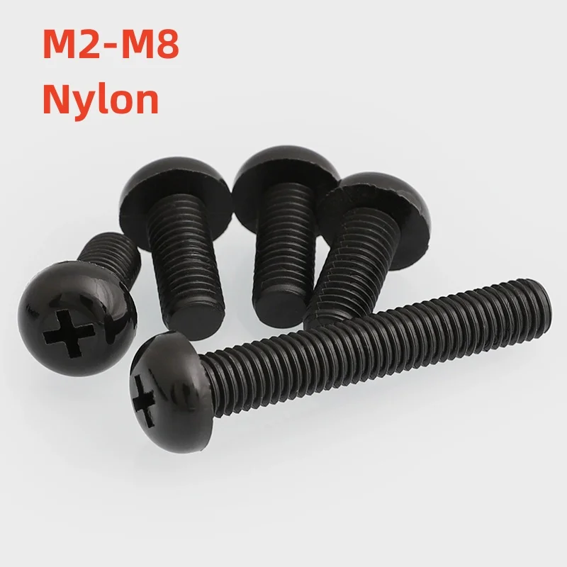M2 M2.5 M3 M4 M5 M6 M8 Black Nylon Plastic Phillips Pan Head Screws Cross Round Head Screw Bolt
M2 M2.5 M3 M4 M5 M6 M8 Black Nylon Plastic Phillips Pan Head Screws Cross Round Head Screw Bolt