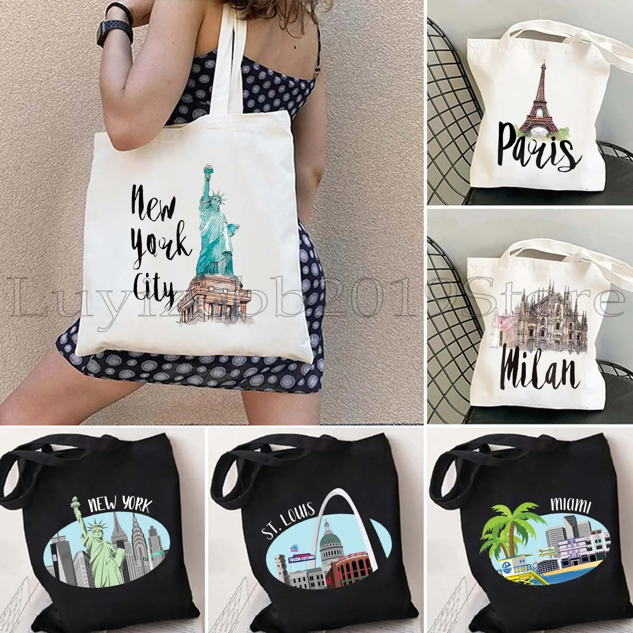 ST.LOUIS Seattle Chicago Paris Milan New York Bag Moscow Los Angeles Tajmahal San Francisco Netherlands Skyline Tote Bag Handbag
ST.LOUIS Seattle Chicago Paris Milan New York Bag Moscow Los Angeles Tajmahal San Francisco Netherlands Skyline Tote Bag Handbag